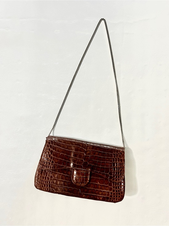 Veari Handbags - Genuine Veari ALLIGATOR CROCODILE SKIN Brown Purse